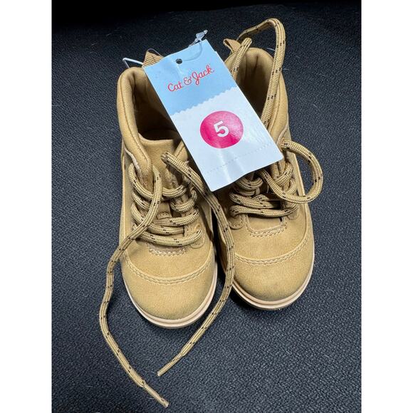 NWT Toddler Boys Cat & Jack Cognac Han Boots - Size 5 - Picture 2 of 4